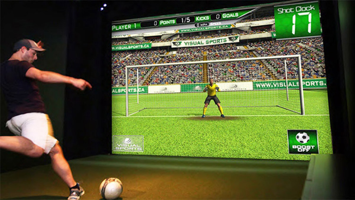 白沙互动电影虚拟足球体验
