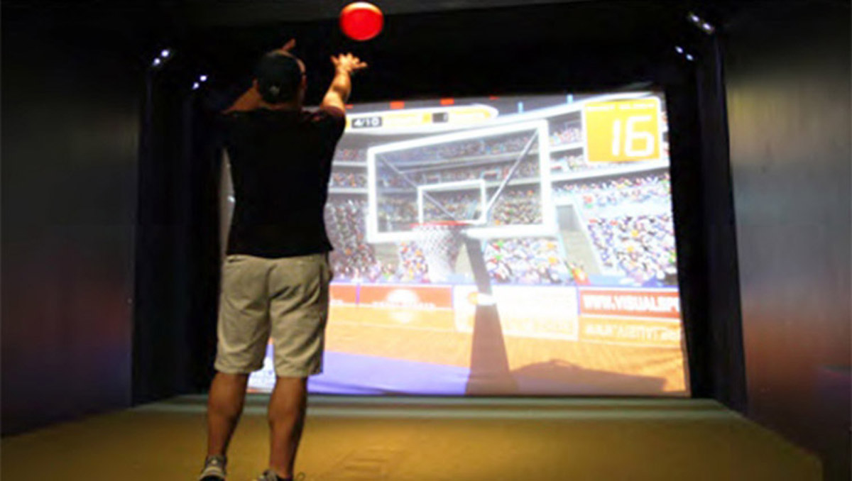 河北互动电影虚拟篮球体验