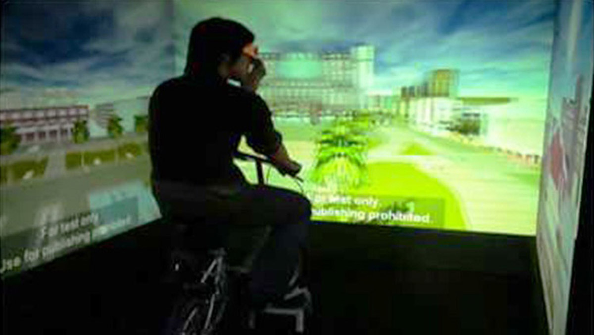 汝城互动电影虚拟自行车驾驶